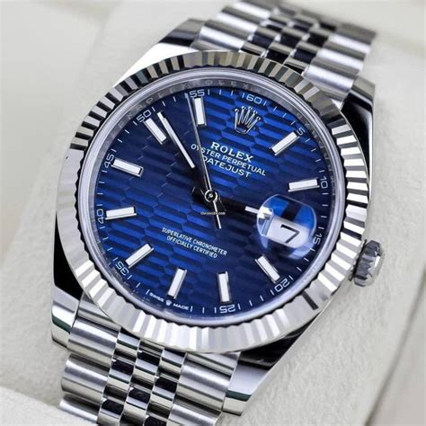 rolex datejust 41mm blue motif|rolex datejust 41 price.